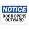 Signmission Safety Sign, OSHA Notice, 18" Height, Aluminum, Door Opens Outward Sign, Landscape OS-NS-A-1824-L-11517 - alternate 1